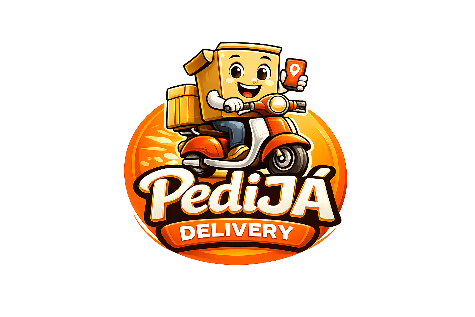 Ilustracao do entregador do PediJA Delivery
